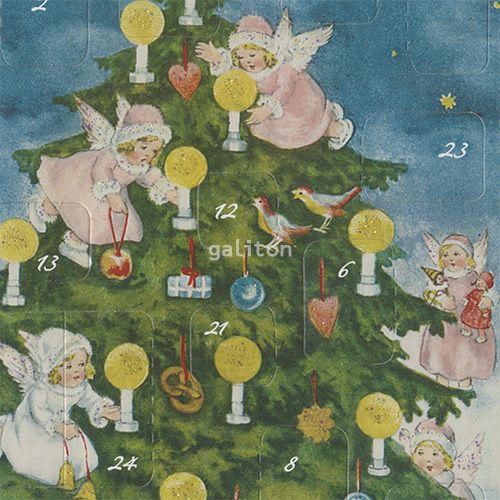 【xmas限定販売】 アドヴェントカード2枚組Tラメ付