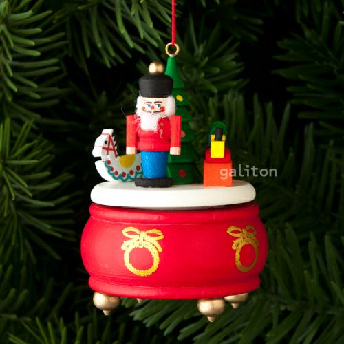 【xmas限定販売】《クリスマスオーナメント》 クリスティアンウルブリヒト Christian Ulbricht オルゴールとくるみ割り 赤