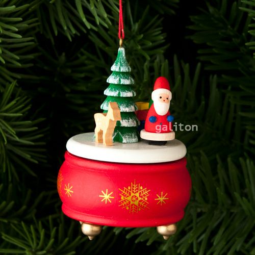【xmas限定販売】《クリスマスオーナメント》 クリスティアンウルブリヒト Christian Ulbricht オルゴールとサンタ 赤