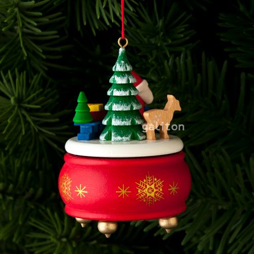 【xmas限定販売】《クリスマスオーナメント》 クリスティアンウルブリヒト Christian Ulbricht オルゴールとサンタ 赤