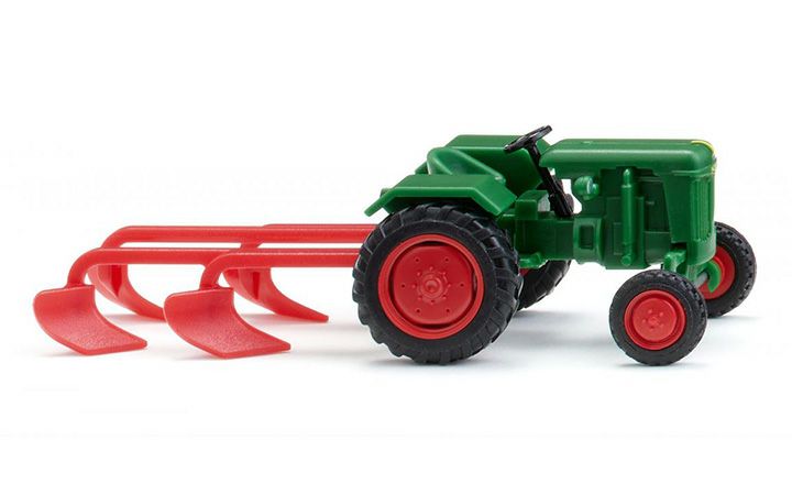 Wiking/ヴィーキング 039802 Normag Faktor I mit Pflug - laubgrun