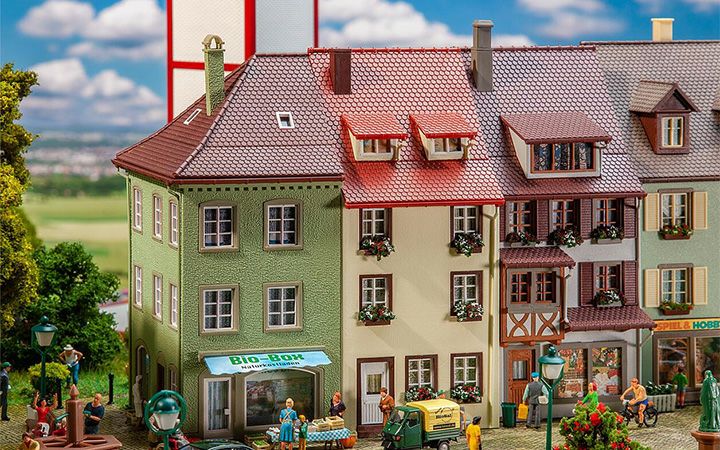 FALLER/ファーラー 130708 小さな町の住宅3棟セット　HOゲージ