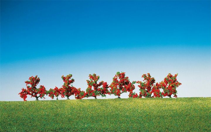 FALLER/ファーラー 181476 赤い花咲く小灌木6本セット