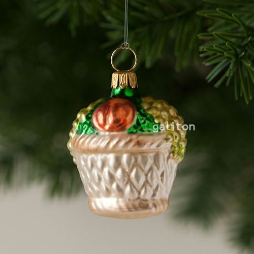 【xmas限定販売】 グラスオーナメント フルーツバスケット（小） 30221