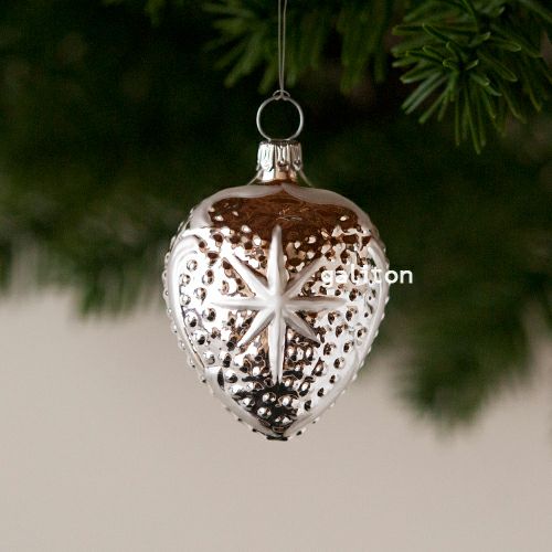 【xmas限定販売】 グラスオーナメント ユリの花 銀 30229A