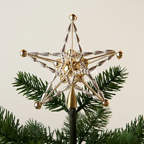 【xmas限定販売】 グラスビーズツリートップ 金銀 486221