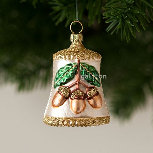 【xmas限定販売】 グラスオーナメント ベル どんぐり RM421