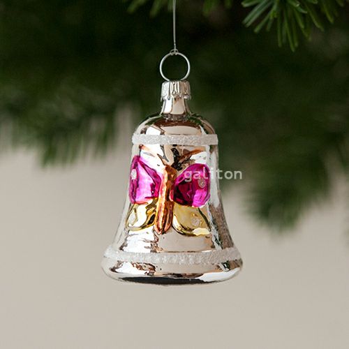 【xmas限定販売】 グラスオーナメント ベル 蝶 RM423