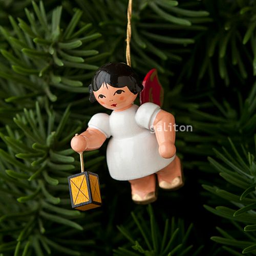 【xmas限定販売】《クリスマスオーナメント》 ウーリッヒ Uhlig 赤い羽根の天使 ランタン
