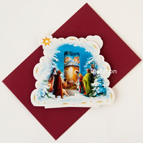 【xmas限定販売】 ポップアップクリッペ 封筒付 天使