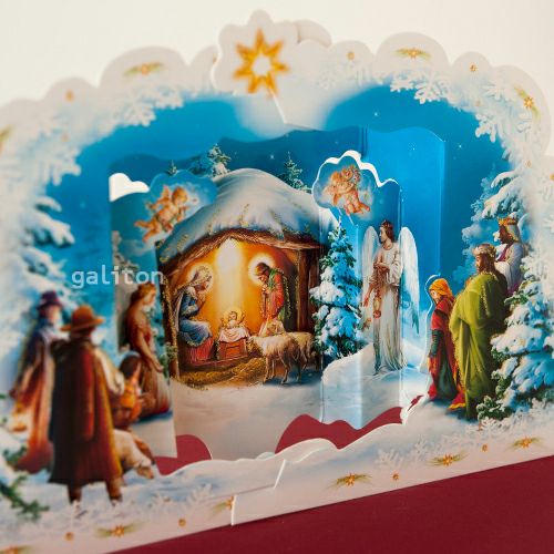 【xmas限定販売】 ポップアップクリッペ 封筒付 天使