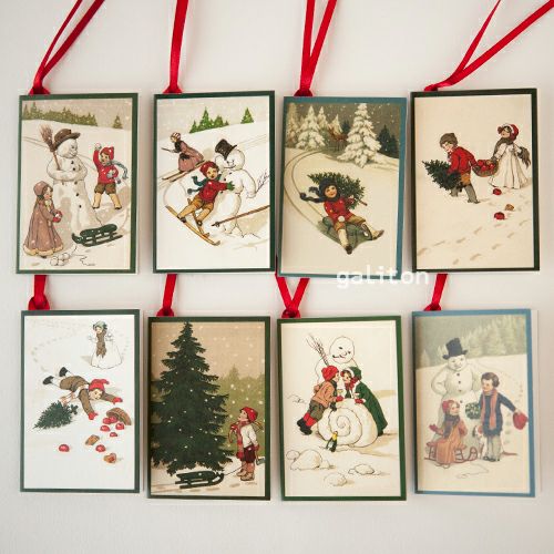 【xmas限定販売】 クリスマスメッセージタグ 8枚組E