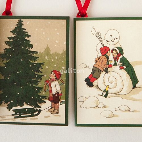 【xmas限定販売】 クリスマスメッセージタグ 8枚組E