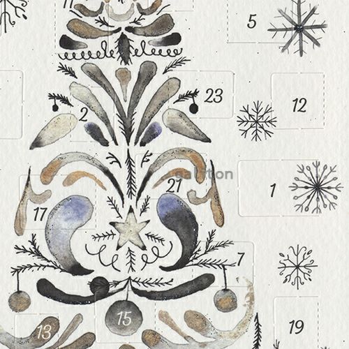 【xmas限定販売】 アドヴェントカード2枚組Vラメ付