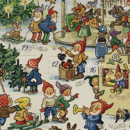 【xmas限定販売】 アドヴェントカード2枚組Xラメ付