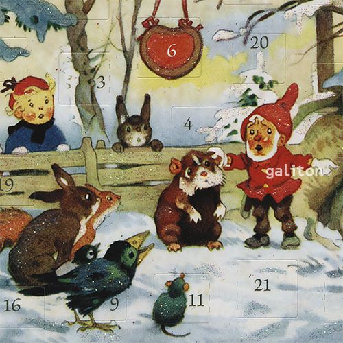 【xmas限定販売】 アドヴェントカード2枚組Xラメ付