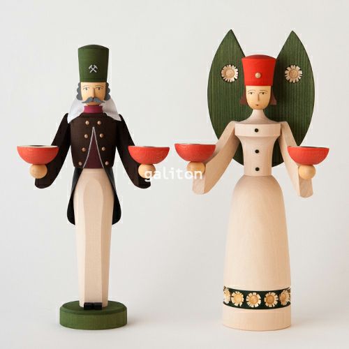 【xmas限定販売】 キャンドルスタンド ヴォルフガング ブラウン Wolfgang Braun 天使と鉱夫