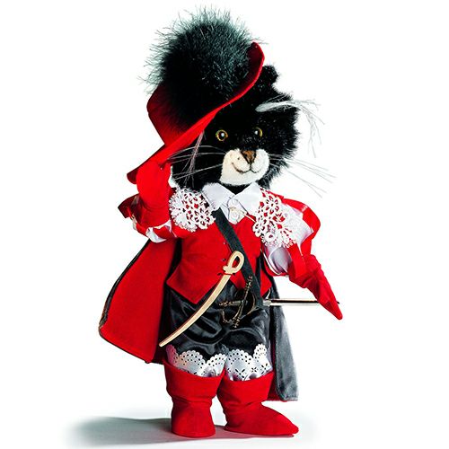 ケーセン Koesen ぬいぐるみ ネコの銃士 赤