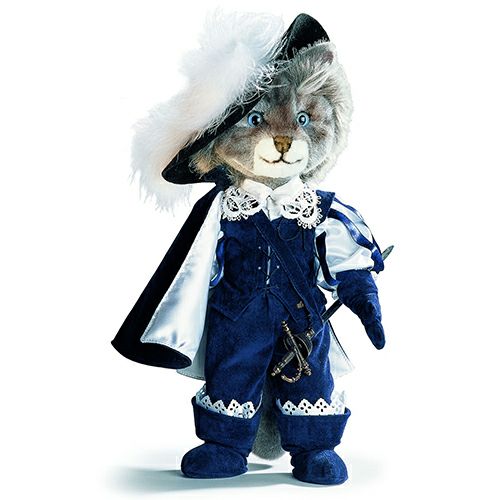 ケーセン Koesen ぬいぐるみ ネコの銃士 青