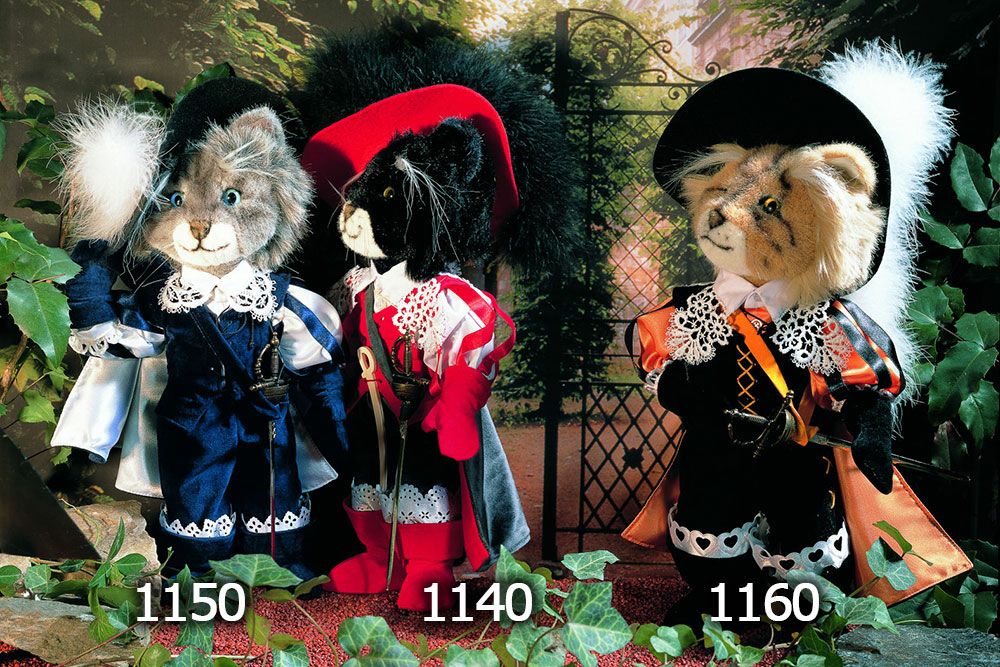 ケーセン Koesen ぬいぐるみ ネコの銃士 オレンジ