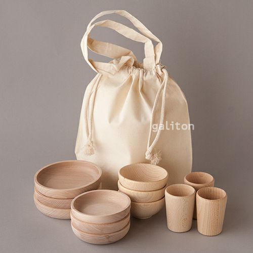 がりとんオリジナル ままごと木製食器セット3人用