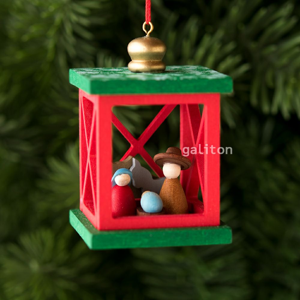 【xmas限定販売】《クリスマスオーナメント》 クリスティアンウルブリヒト Christian Ulbricht ランタンと聖誕 赤