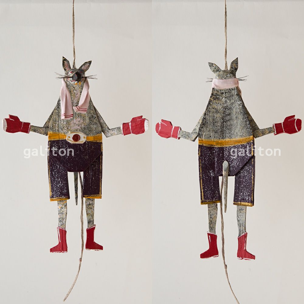 Oberammergauer Schnuerlkasperl なたのハンペルマン ボクシングねずみ