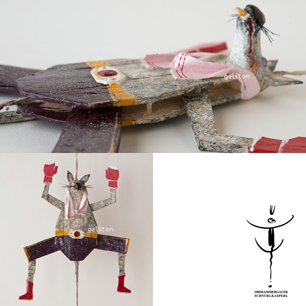 Oberammergauer Schnuerlkasperl なたのハンペルマン ボクシングねずみ