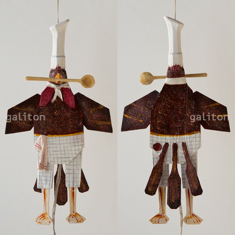 Oberammergauer Schnuerlkasperl なたのハンペルマン にわとりコック