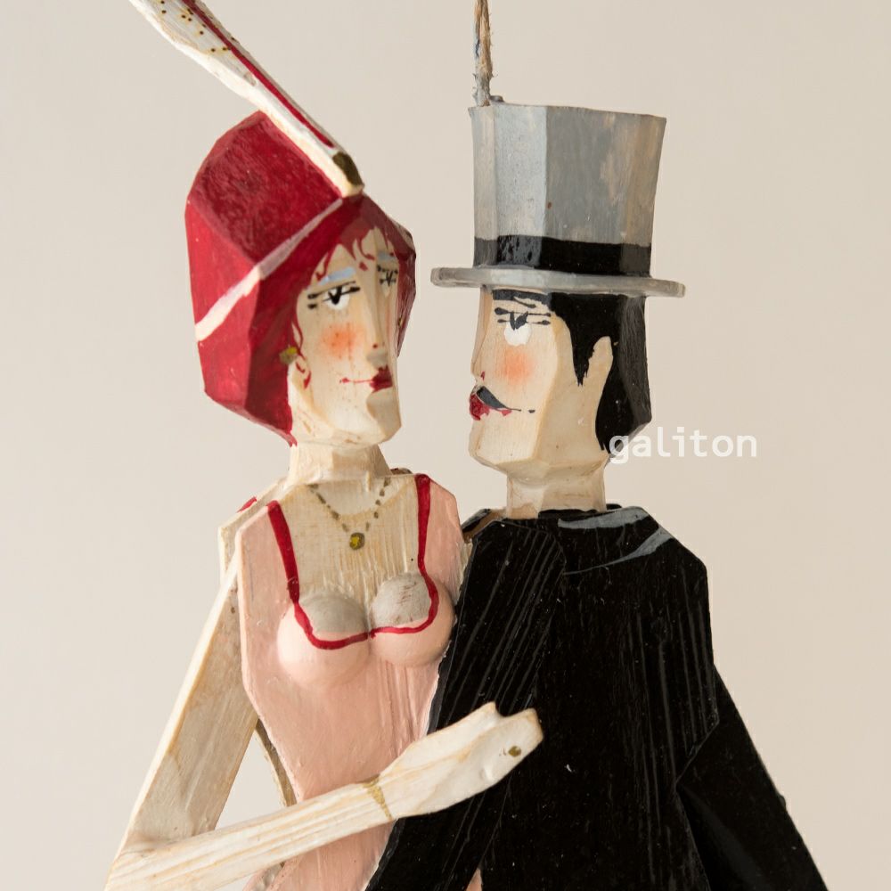 Oberammergauer Schnuerlkasperl なたのハンペルマン ダンスペア