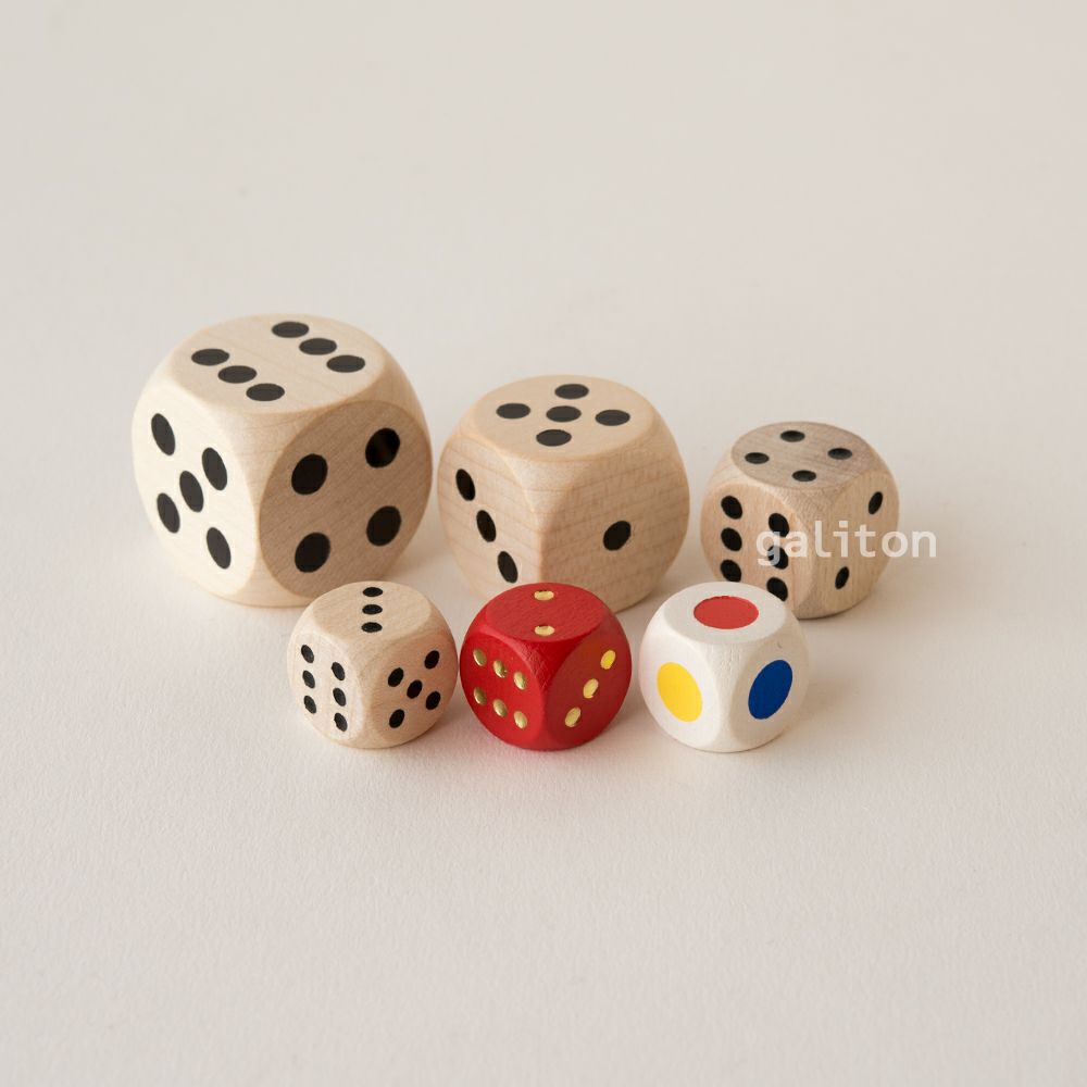 木製さいころ6個セット